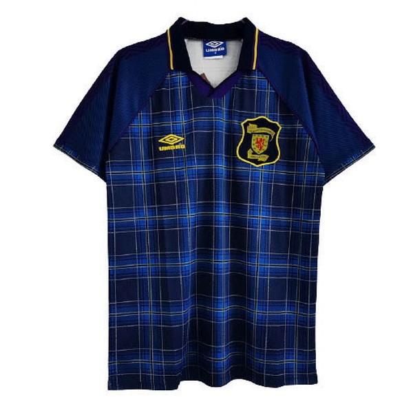 Heimtrikot Thailand Schottland Retro 1994 1996 Blau Günstige Fußballtrikots